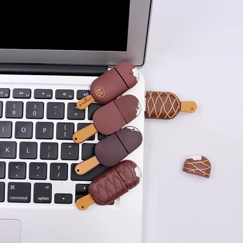 Šokolado Ledai Aukštos modeliavimas usb pen 128GB 64GB 32GB 16GB 8GB Magnum Dvigubai Karamelė USB 