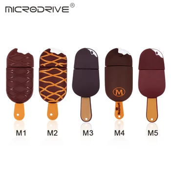 Šokolado Ledai Aukštos modeliavimas usb pen 128GB 64GB 32GB 16GB 8GB Magnum Dvigubai Karamelė USB 