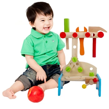 Vaikai Mediniai Workbench Asamblėjos Žaislai, Vaikiška Multi-funkcija Riešutų Derinys Montessori Švietimo Žaislai Vaikams 3 4 5 Metai