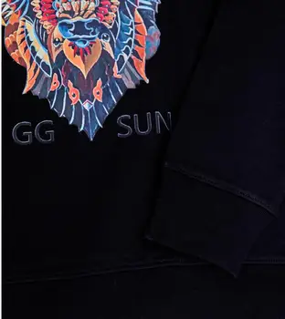 2020 fw prekės (GG SUN) Rudens-Žiemos moterų/vyrų hoodie spausdinti unisex atsitiktinis marškinėlius