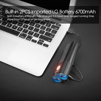 GACIRON Dviračiais, Dviračių Priekinių žibintų 800 Liumenų USB Įkraunamas Led Vandeniui Didelis Šviesos Nešiojamų Naktį Jojimo Dviračiu Šviesos