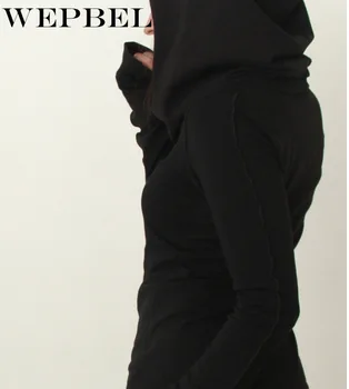 WEPBEL Moterų Megztinis Suknelė Ponios Plius Dydis Gobtuvu Palaidinukė ilgomis Rankovėmis Megztinis Hoodies Jumper Mini Suknelė (Puloveris)