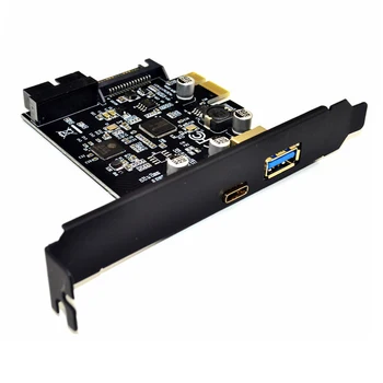 Lt-Labs PCI-e su 4 Prievadų USB 3.1 PR 1 (5Gbps) USB(Type-C +USB Tipas A w/ Vidaus 19Pin USB 3.0 Dual Port) 
