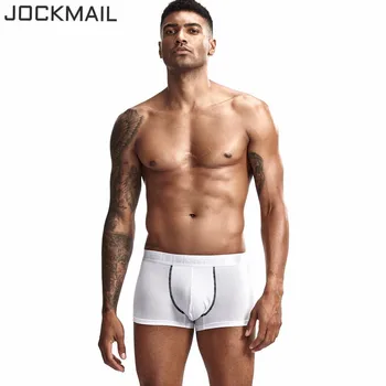 JOCKMAIL Prekės Seksualus vyrų Apatiniai drabužiai, vyriški Boxer 3D hamakas-formos dėklas suprojektuotas Kvėpuojantis akių plokštės vyrų boxershorts kamieno