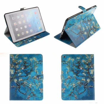 Van gogh Apversti PU Odos Case Cover for Apple iPad 2 oro iPad 4, iPad 2 3 4 5 6 Byloje Tablet Smart Cover 