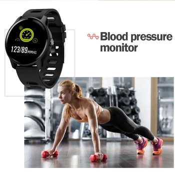 SENBONO Naujas Vyrų Smart Žiūrėti Fitness Tracker Širdies ritmo Monitorius Pedometer IP68 Vandeniui Moterų S08 Smartwatch 