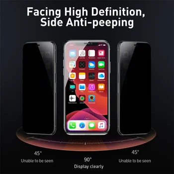 Baseus 0.23 mm Screen Protector, iPhone, 11 Pro Max Privatumo Apsaugos Visiškai Padengti Grūdinto Stiklo Plėvelė iPhone Xs Max Xr X