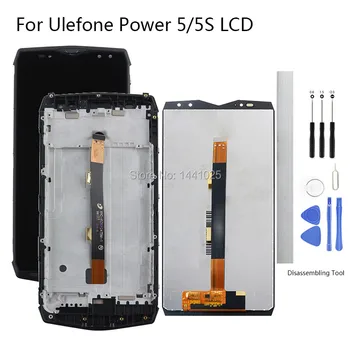 Ekranas Pakeisti Už Ulefone Galios 5 LCD Jutiklinis ekranas 6.0 colių juoda Ulefone Galia 5s LCD Jutiklinis ekranas