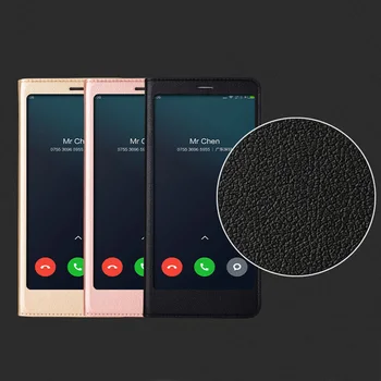 Prabangus Odinis Telefono Flip Case For Xiaomi Redmi 5 Pastaba Note5 Pro 5pro Aišku Langą Xiomi Xaomi Xiami Magnetinio Smart View Dangtis