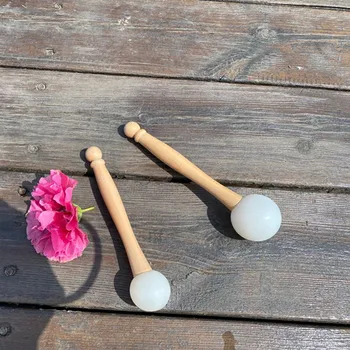 Krištolo dainavimo dubenėlį gumos mallets žaisti krištolo dainavimo dubenys