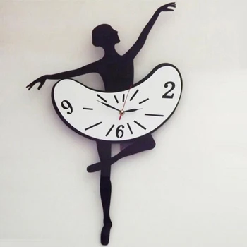 Baleto Mergina Modernaus Dizaino Sieninis Laikrodis Šokių Mergaičių Sienos Žiūrėti Kavinė Parduotuvė Namų Dekoras Dovana