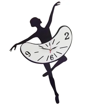 Baleto Mergina Modernaus Dizaino Sieninis Laikrodis Šokių Mergaičių Sienos Žiūrėti Kavinė Parduotuvė Namų Dekoras Dovana