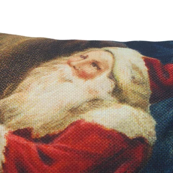 CURCYA Vintage Kalėdų Senelis Siunčia Kalėdų Dovanos Spausdinta Pagalvėlių Apvalkalus Laikyti Namuose Kalėdos Apdailos Sofa Mesti Pagalvių užvalkalai