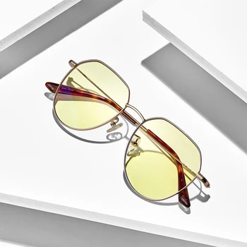 Xiaomi Mijia ANDZ metalo rėmo geometrijos anti-mėlyna akinius Retro tendencija dizaino vyriški moteriški akiniai