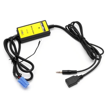 Automobilių Garso MP3 Sąsaja Adapteris CD Keitiklis AUX, SD, USB Duomenų Kabelis Mini 8P VW Skoda