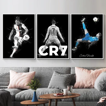 Cristiano Ronaldo SP7 Futbolo Žvaigždė Estetinės Plakatų Ir grafikos Paveikslai Tapyba Sienos Menas Namų Puošybai Foto Kambarį Dekoro