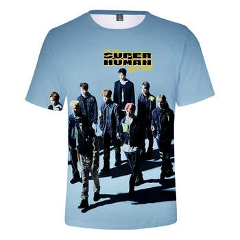 NCT 127 Mes Super Žmogaus 3D Atspausdintas T-shirt Moterims/Vyrams Kpop Vasaros trumpomis Rankovėmis Tshirts 2019 Karšto Pardavimo Laisvalaikio Drabužių Streetwear