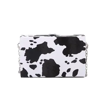 Ponios mini aikštėje maišelį Karvė modelio pečių maišą moterų 2020 m. Mados leopard crossbody maišelį Moterų rankinėse kasdien pirkinių krepšys