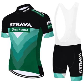 2021 komanda Strava equipacion ciclismo verano hombre sportinę dviračių džersis 20D gelio padas Dviračių cuissard cyclisme homme