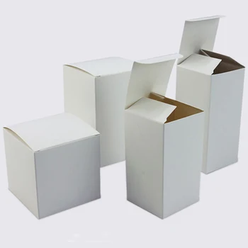 Kraft Popieriaus, kartono Dėžutė, Papuošalai dovanų Saldainių pakuotės kartoninė Dėžutė dovana muilo Pakuotė Pakavimo popieriaus Langelį, balta