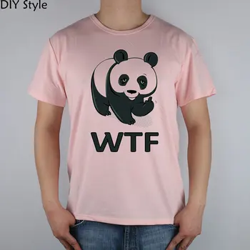 WTF panda t-shirt Viršuje, Medvilnės Lycra Marškinėliai Vyrams