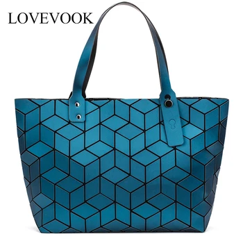 LOVEVOOK moterų pečių krepšiai prabanga rankinės moterims, krepšiai dizaineris, sulankstomas nešti maišą moterų didelės talpos geometrinis bag classic