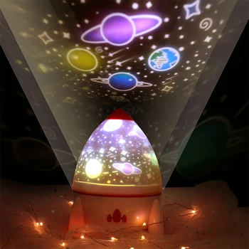 Dangus Naktį Žibintai Lempa Planetos Magija Projektorius Žemė Visatos LED USB Lempos Spalvinga Pasukti Mirksi Žvaigždės Vaikai, Kūdikis, Kalėdų Dovana