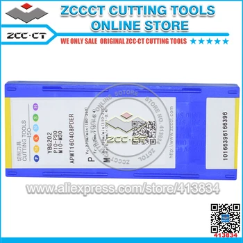 10vnt ZCCCT karbido frezavimo cutter APMT160408 PDER YBG202 APMT tipas ZCC įterpti APMT160408PDER plieno ir nerūdijančio plieno