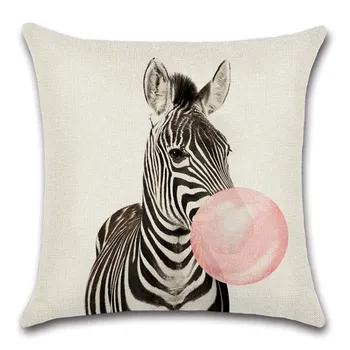 Gyvūnų smūgis rožinis balionas Šiaurės stiliaus, smėlio spalvos Pagalvėlės Dangtis dekoratyvinis Namų sofos, kėdės, automobilių sėdynės draugas miegamasis dovana užvalkalas