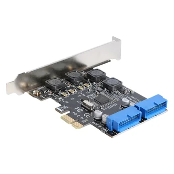 Priekiniai PCI-E 19/20 Pin Adapteris Desktop USB 3.0 PCI Express Plėtros Kortelę Už Bitcoin Litecoin Už BTC Kasyba