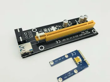 USB 3.0 PCIe 1x PCI Express x16 Riser Card Nešiojamas Išorės Grafika Kortelės GDC Miner mini PCIe PCI-e Lizdas BTC Kasyba