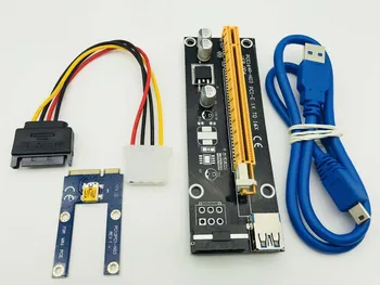 USB 3.0 PCIe 1x PCI Express x16 Riser Card Nešiojamas Išorės Grafika Kortelės GDC Miner mini PCIe PCI-e Lizdas BTC Kasyba