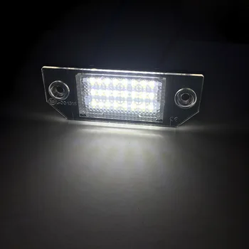 2vnt Automobilio LED Skaičius Licenciją Plokštelės Šviesos diodų (Led Registracijos numerio Laikiklis lempos Canbus Jokios Klaidos Ford Focus MK2 2, C-MAX 2003-
