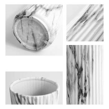 Šiaurės Kūrybinės Keramikos, Marmuro Vaza Šiuolaikinio Namų Dekoro Black White Stripes Puošyba, Gėlių Kompozicijų Hydroponics