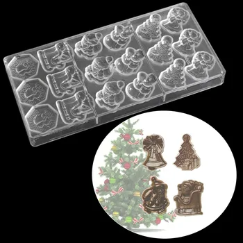 Kalėdų kepimo Šokolado, Pelėsių Polikarbonato,Virtuvė kepimo formą Kalėdų šokolado pelėsių Konditerijos įrankiai Bakeware