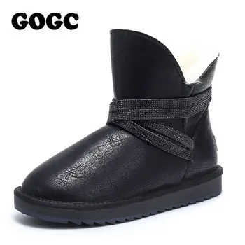GOGC moterų batai 2020 sniego batai, šilta moteris, žieminiai batai moterims, batai moterims, natūralios Odos batai moterims, žiemos batai