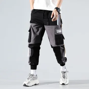 Prowow Streetwear Vyrų Multi Kišenės Krovinių Haremo Kelnės Hip-Hop Atsitiktinis Vyras Track Kelnės Poilsiu Kelnės Mados Vyrų Kelnės