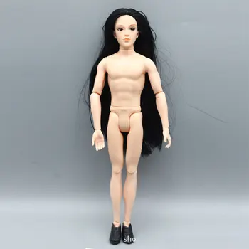 Nauji Ilgi Plaukai 14 Kilnojamojo Sujungta Vaikinu Ken Lėlės Su Naked Nude Kūno Vyrų Lėlės Kūno 