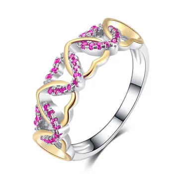 Bague Ringen Aukštos kokybės Širdies Akmuo 925 Sterlingas Sidabro Moterų Vestuvės Vestuvinis Fine Jewelry didmeninės