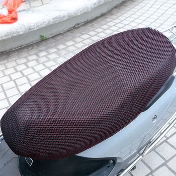 XXL Nauja juoda Kvėpuojantis Vasaros 3D Mesh Motociklo Sėdynės Padengti Saulės Anti-Slydimui atsparus Vandeniui Pagalvėlė apsaugoti Net Padengti