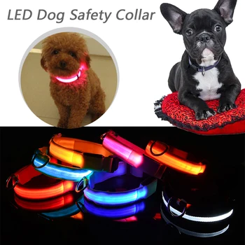 USB Įkrovimo Led Šunų Antkaklis Anti-Lost/Išvengti Automobilio Avarijos Antkaklis Šunims, Šuniukai, Šunų Antkakliai Veda LED Reikmenys Naminių Produktų