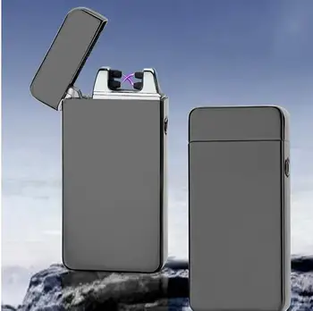 15 Stilius Kūrybos Užtikrinti Elektroninių Cigarečių LightersMetal Impulso Vieno Kampo USB Įkrovimo Vėjo Įkrovimo Cigaras Žiebtuvėlis