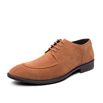 Vyriški batai 2019 m. pavasarį ir rudenį classic prekės ženklo patogus mados didelis dydis 48 paprasta suede nėriniai-up šlepetės suede batai