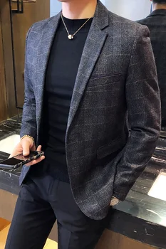 Pavasario pledas tiktų vyrų mažas kostiumas striukė 2018 m nauji Slim korėjos versija banga, atsitiktinis, gražus vienoje vakarų marškinėliai