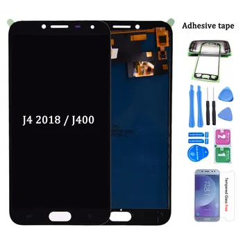 Samsung Galaxy J4 2018 J400 J400F J400H J400G J400P J400M LCD Ekranas Jutiklinis Ekranas skaitmeninis keitiklis Surinkimas Gali Reguliuoti ryškumą