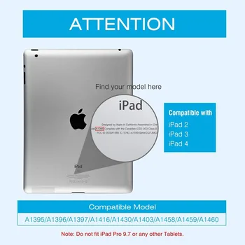 Apple ipad 2 3 4 Atveju, Magnetinis Dangtelis senas 