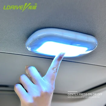 Automobilių Sunkvežimių Interjero Belaidžio Skaitymo Šviesos Stogo Celling Magnetinio LED Lempa Su USB Įkrovimo Balta Spinduliuojantis Spalva Automobilio Stiliaus