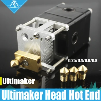 3D spausdintuvas Heaterblock Ultimaker 2 + UM2 vieną Galvos Ekstruderiu Olsson blokuoti Antgalių rinkinys 0.25/0.4/0.6/0.8 mm HotEnd 1,75/3mm,