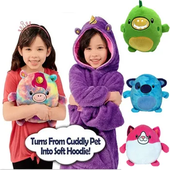 Laimingi Vaikai, Augintiniai Hoodie Antklodė Hoodie Nappers Vaikų Palaidinukė naminių Gyvūnėlių Formos Nešiojami Vilnos Hoodie Žiemą Vaikams