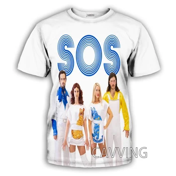 Naujas Mados Moterų/Vyrų 3D Spausdinimo ABBA Juosta Atsitiktinis marškinėliai Hip-Hop Tshirts Harajuku Stilių Viršūnes Drabužių Dydis : S-7XL